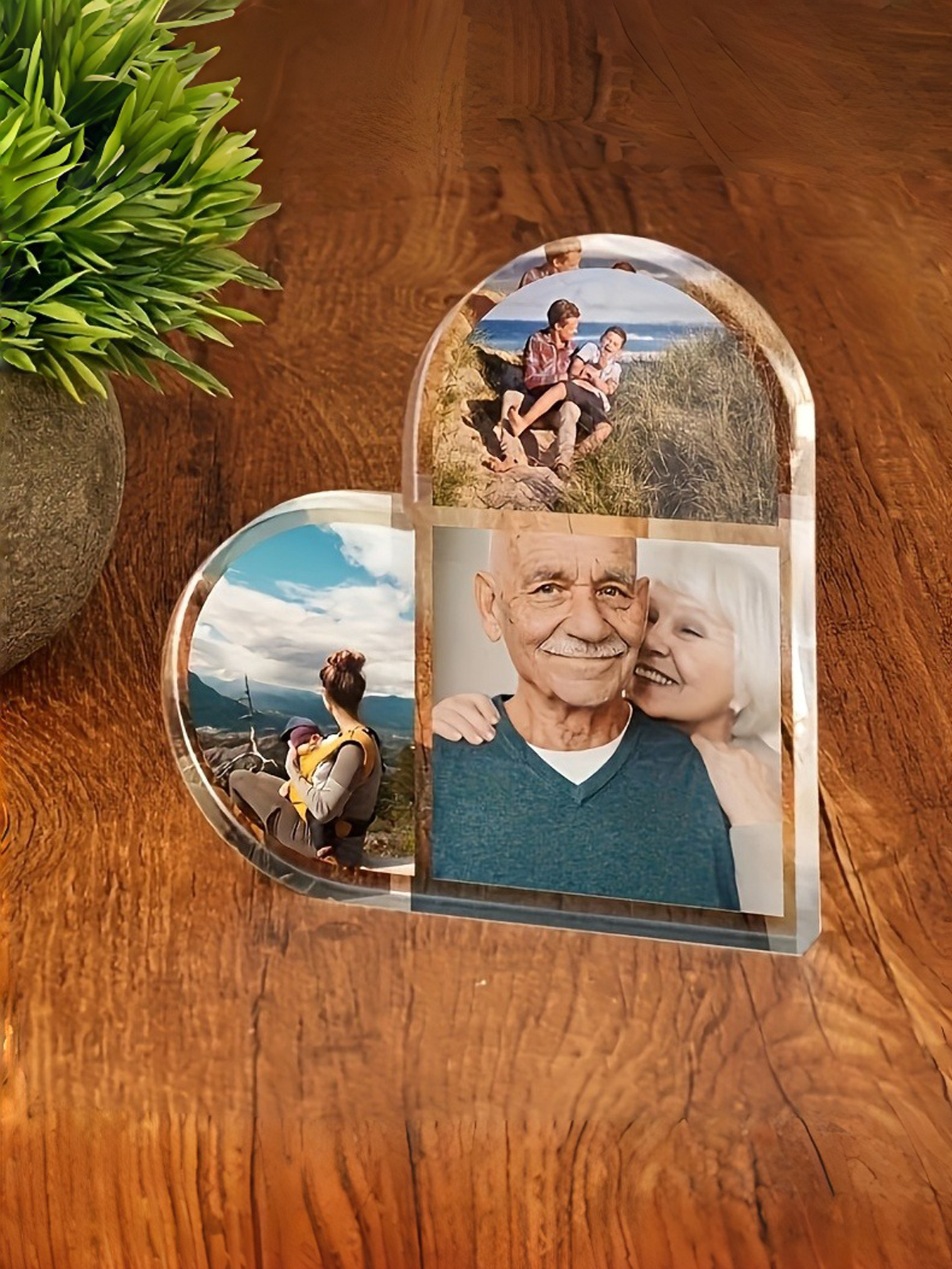 Personalized Acrylic Heart-Shaped Photo Decoration